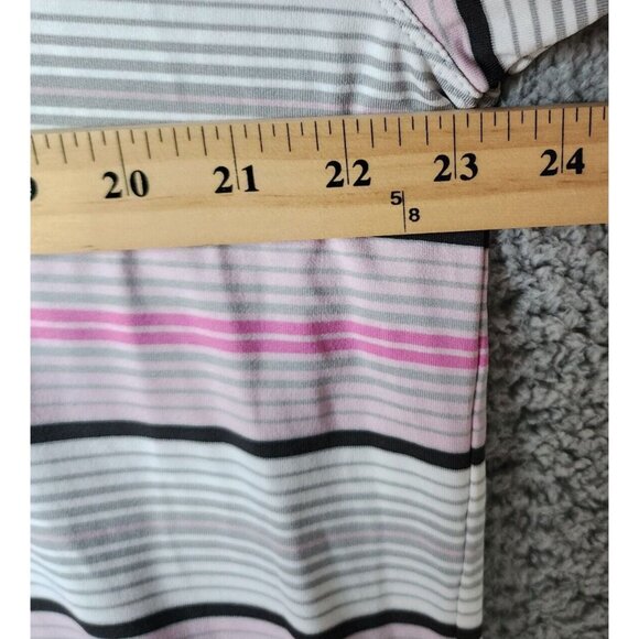 Nike Golf Tour Performance Pink & White Striped Dri-Fit Polo Shirt Size Large - Picture 8 of 15